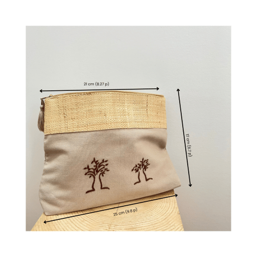 Pochette Coton-Raphia